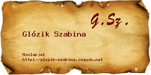 Glózik Szabina névjegykártya